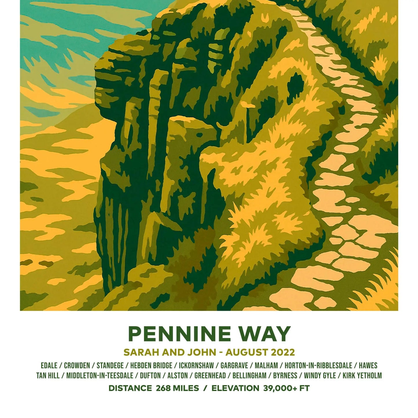 Closeup showing wording on print