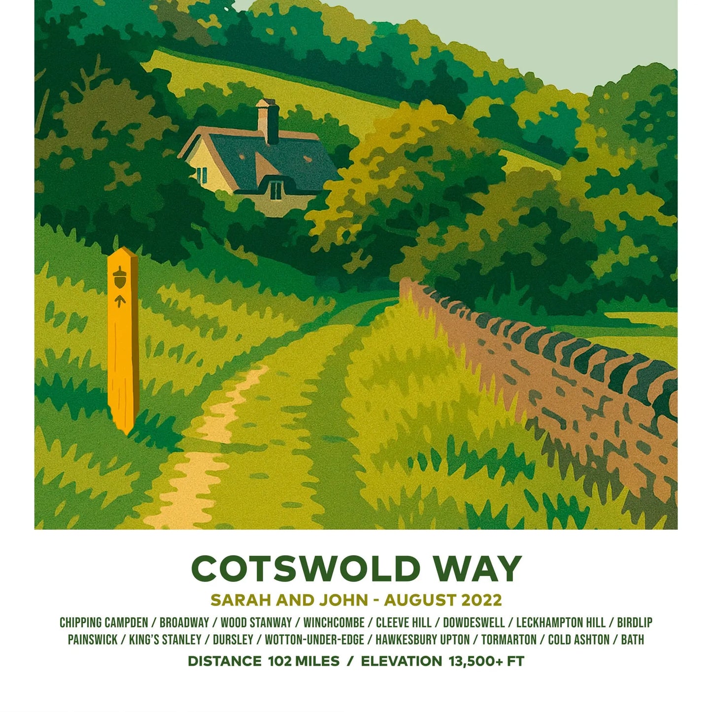 Closeup showing wording on print