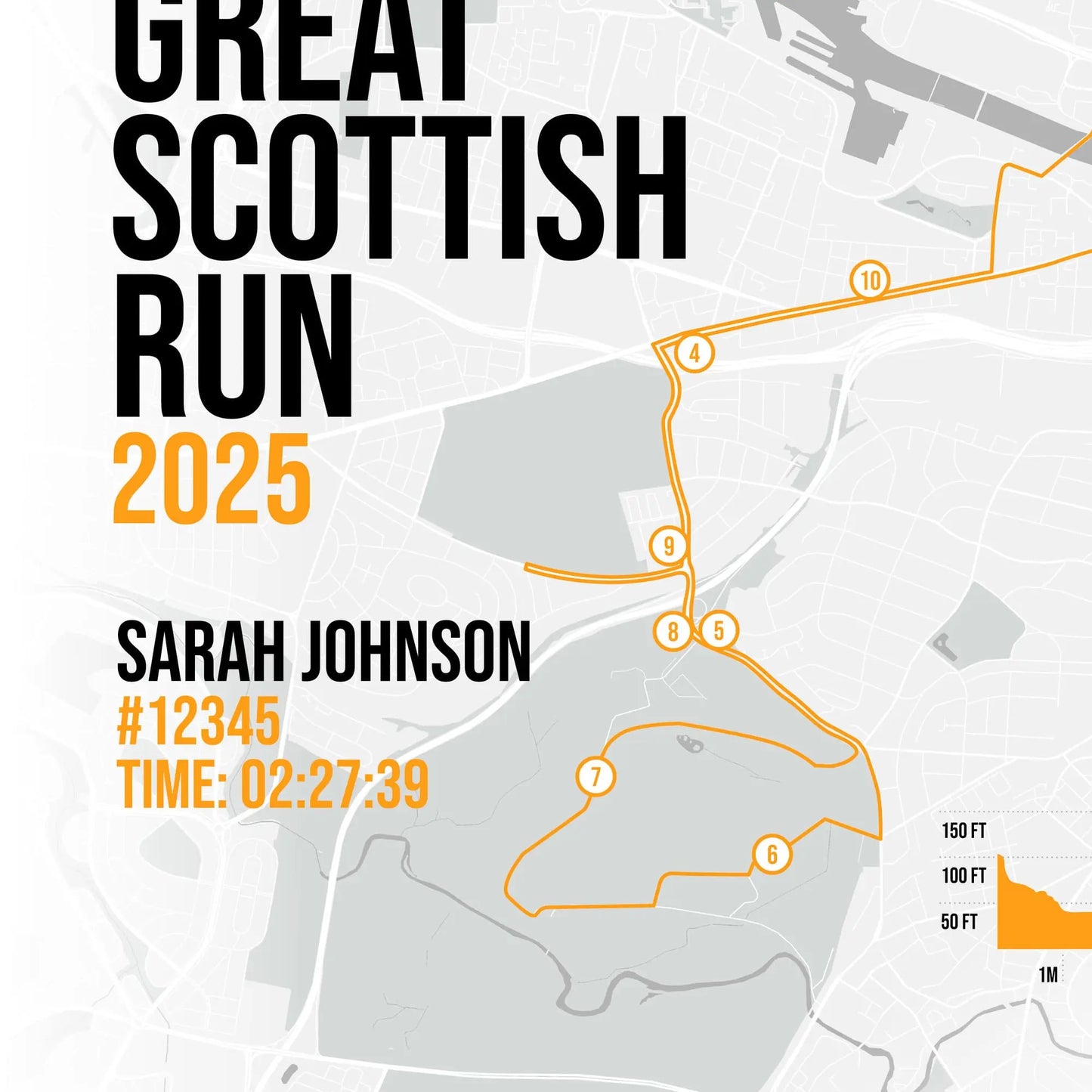 Closeup of print showing personalised detail