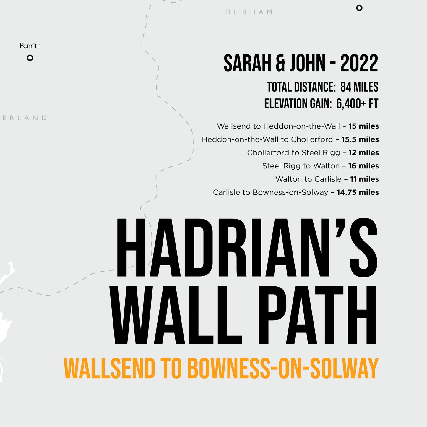 Closeup showing personalised detail on print