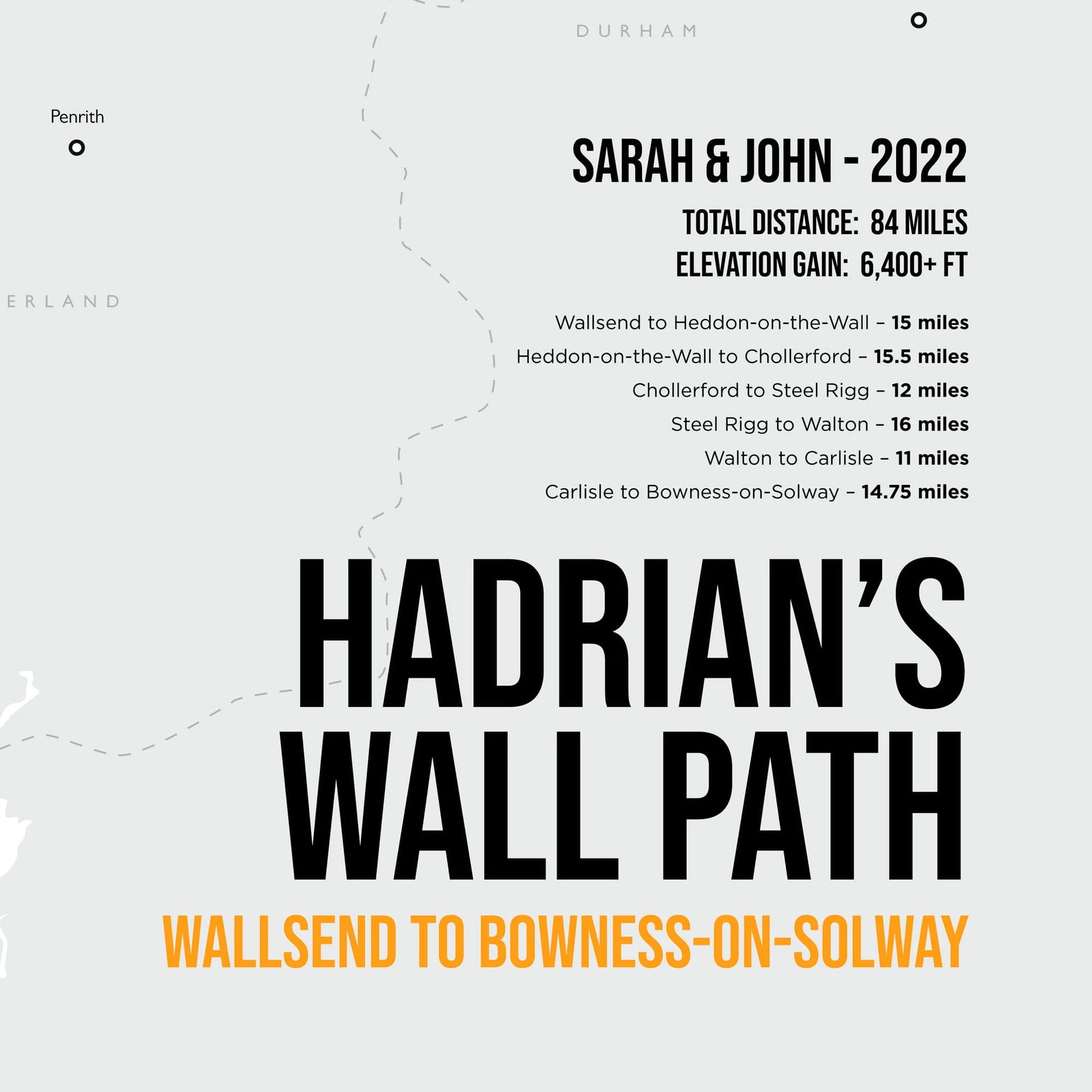 Closeup showing personalised detail on print